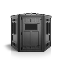 Maverick Booner 6-Panel Hunting Blind front view with tinted plexiglass windows