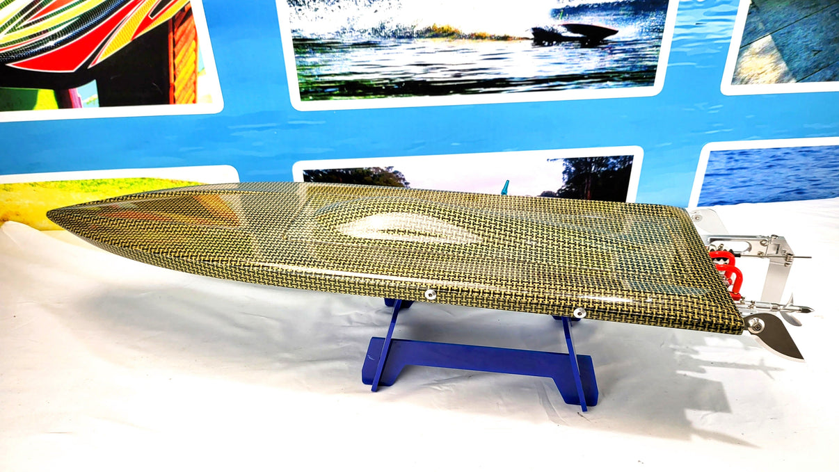 Oxidean Marine 2026 Dominator Mono RTR RC Boat in Carbon/Kevlar finish - hero shot