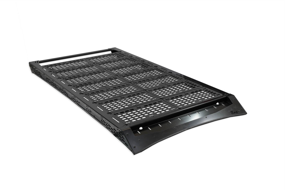 Toyota Land Cruiser 250 Series light pocket roof rack with Rago decking panels installed