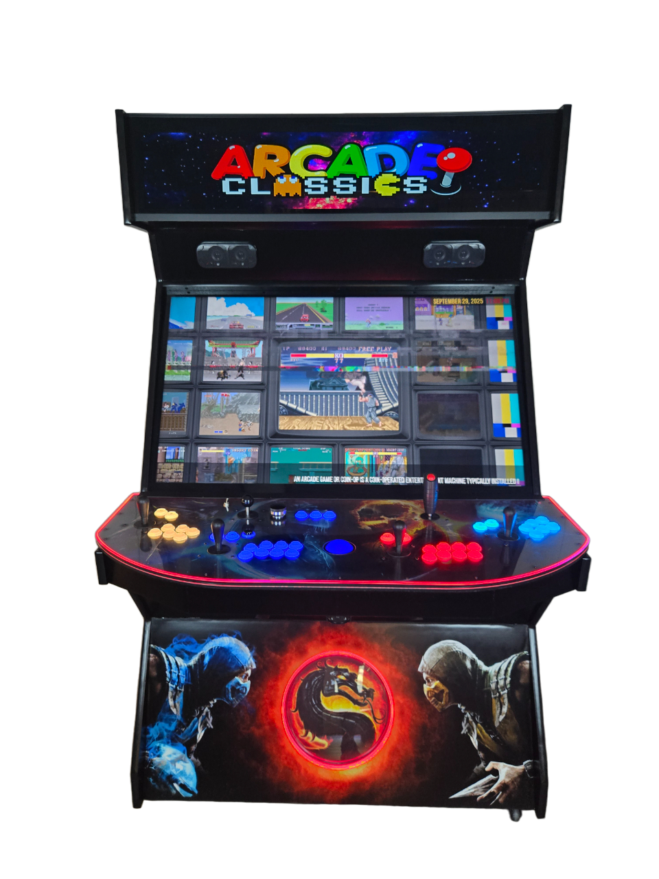 Mortal Kombat MegaCade 4-Player Arcade Machine - Full Cabinet View
