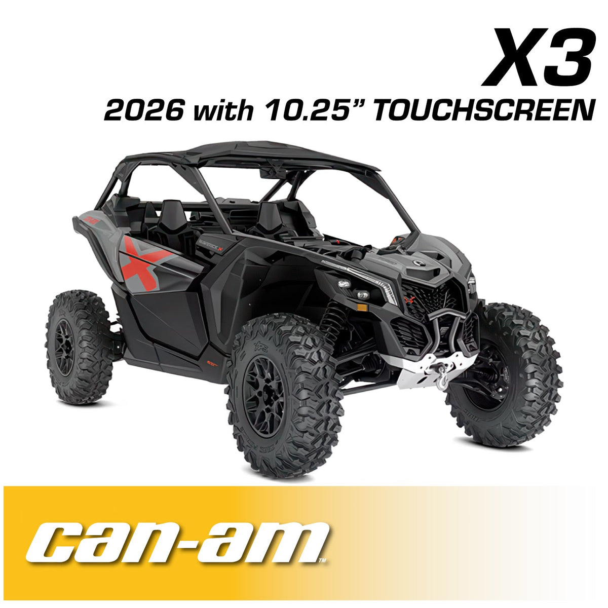 Rugged Radios 2026 Can-Am Maverick X3 Complete Communication Kit with 10.25 inch touchscreen mount