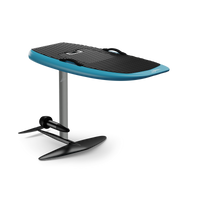 Lift Foils 4'9 LIFT5 F Sport eFoil in Tide Pool Blue - full isometric view with shadow