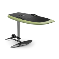 Lift Foils 5'4 LIFT5 F Cruiser eFoil in Matcha Green - isometric view with shadow