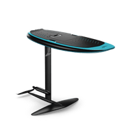 Lift Foils 4'8 LIFTX eFoil Spark Blue complete package isometric view with shadow