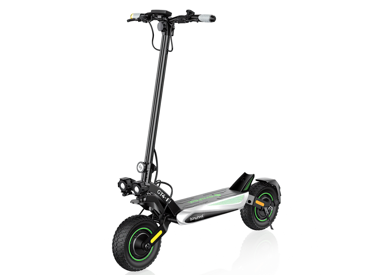 isinwheel GT4 Dual Motor Electric Scooter - hero shot showing full scooter profile