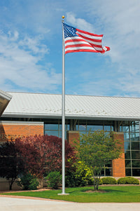 Eder Flag 20ft Heavy Duty Flagpole ECX20 full view against sky