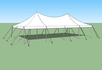 Ohenry 20' x 40' High Peak Pole Tent set up as a party tent - hero view