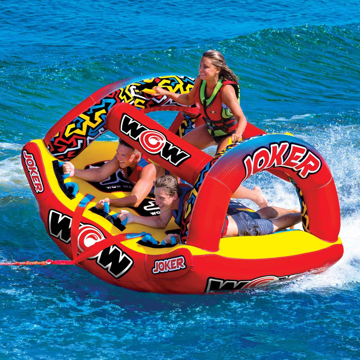 WOW Sports Joker 3P Towable Inflatable Tube - full product view
