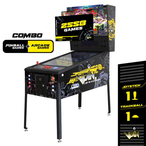Image of The Pincade Combo by Creative Arcades | Pinball & Arcade All in One Machine | 1 Player | 2558 Games