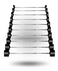 York Barbell Rubber Fixed Pro Barbell Set
