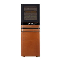 Afidano 1500 Ct Cigar Humidor front view with genuine leather exterior and Spanish cedar drawers