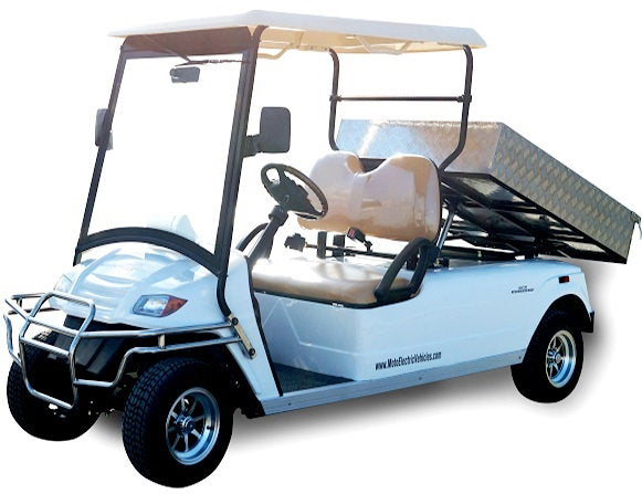 MotoEV 2 Passenger Utility Deluxe Street Legal Golf Cart - front view