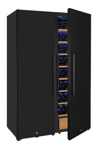 Allavino 76.5" Tall Side-by-Side Wine Vault with Solid Black Doors