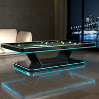 White Billiards The Stark Modern Slate LED Pool Table