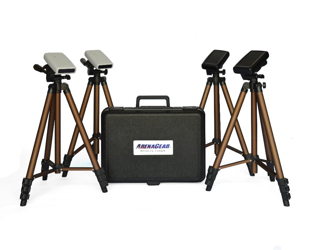 ArenaGear RM-510X Xtreme-Range 2-Mile Timer complete kit with laser gates and tripods
