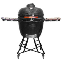 Kalamera 21” Ultimate Outdoor Ceramic Grill Kamado with Cart and Side-wings