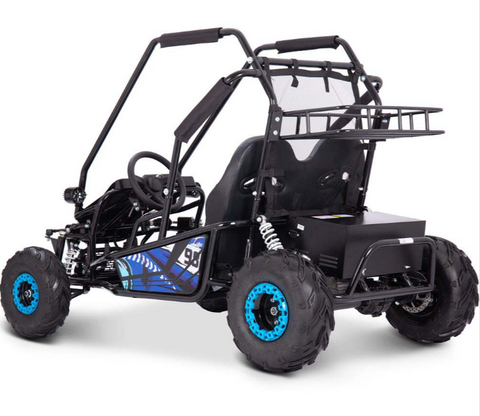 Image of MotoTec Mud Monster XL Kids Electric 60v 2000w Go Kart Full Suspension Blue