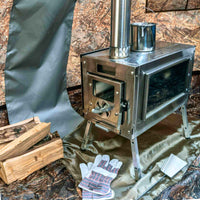 RBM Outdoors Wood Stove With Fire-Resistant Glass "Caminus M"