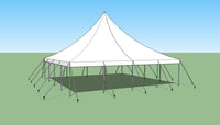 Ohenry 30' x 30' High Peak Pole Tent set up outdoors as a party tent