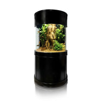 Glass 3/4 Cylinder Aquarium Fish Tank