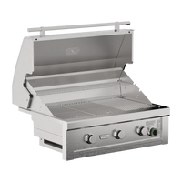 Videl 36-inch Commercial Premium Built-In Outdoor Grill with three Onyx Pro burners and built-in timer
