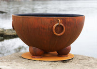 Fire Pit Art Nepal Wood Burning Fire Pit - 41" Cauldron Design