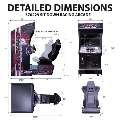 Image of Classic Racing Arcade Machine by Creative Arcades