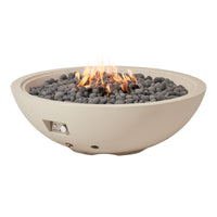 Elementi Pro Rose Bowl 48-inch fire pit back panel and burner connection detail