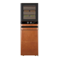 Afidano 2200 Ct Cigar Humidor front view with genuine leather exterior