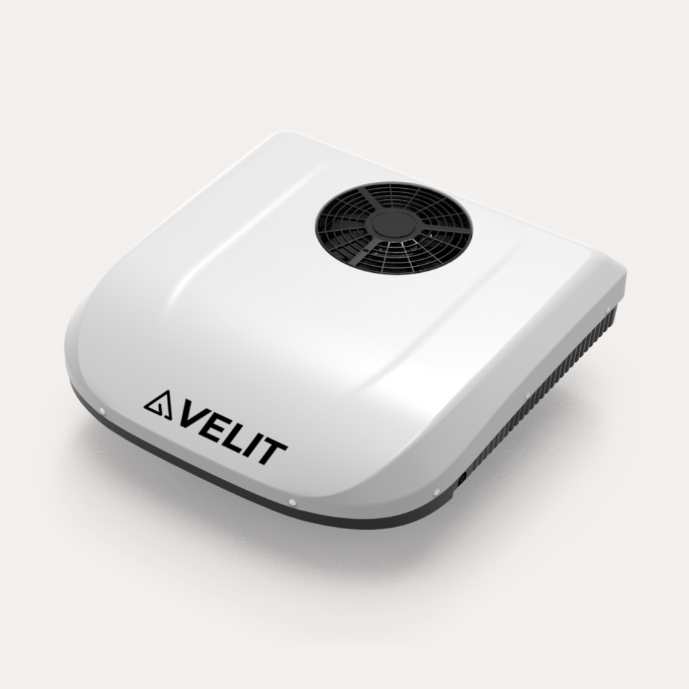 Velit 3000R 24V Rooftop Air Conditioner - White finish, exterior rooftop view