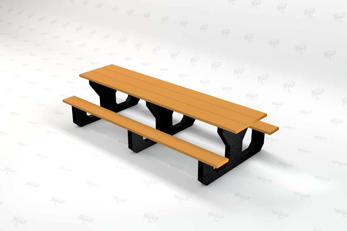 Frog Furnishings 6ft Toddler Picnic Table - Cedar Slats front view