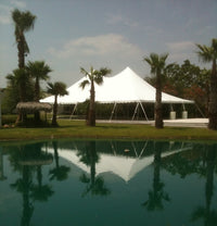 Ohenry 40' x 60' High Peak Pole Tent set up as a party tent for an outdoor event