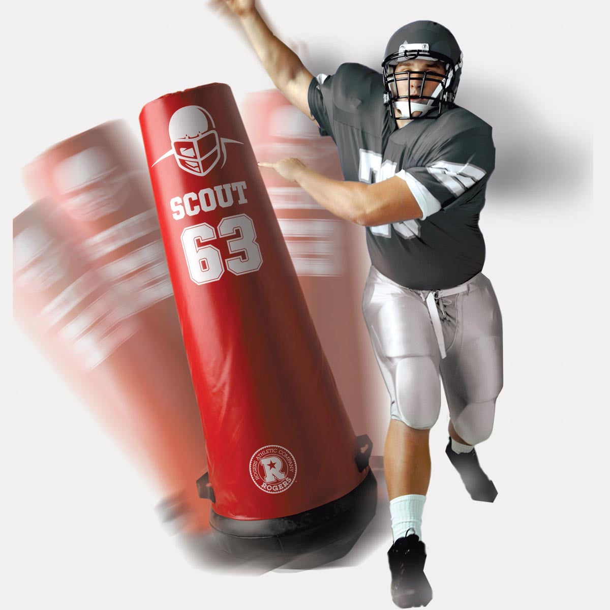 Rogers Athletic Scout Dummy - full view of 60-inch self-righting football training dummy