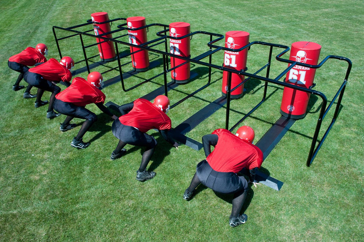 Rogers Athletic 5-Man Oklahoma Chute Package - full system view with dummies