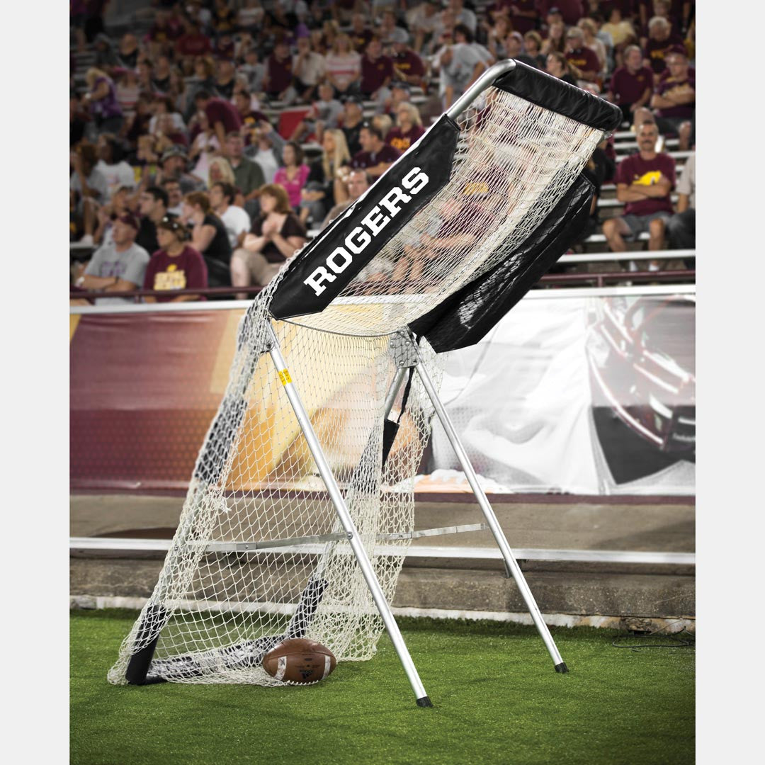 Rogers Athletic Portable Football Kicking Net - 48 inch wide by 87 inch tall aluminum netted frame in black