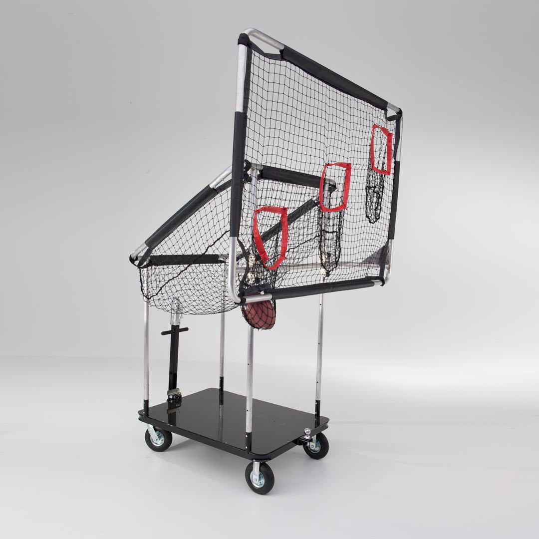 Rogers Athletic Combo Passing Trainer full view - 3-in-1 football throwing net with adjustable target
