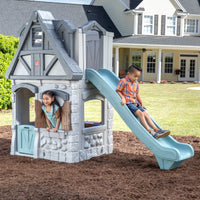 Step2 Enchanting Adventures 2-Story Playhouse and Slide full outdoor view