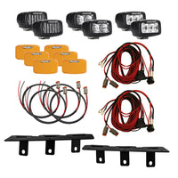 RIGID Industries 2021+ Ford Bronco MOD Bumper Triple SR-M Fog Light Kit - full kit view