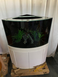 66 Gallon GLASS Corner Bow Front Aquarium Fish Tank Set