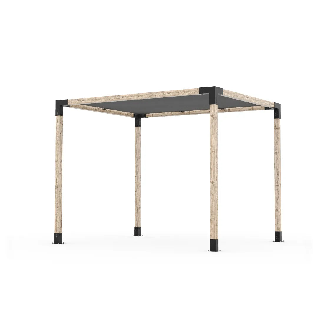 Toja Grid 4x4 Pergola Kit with Graphite Shade Sail - lifestyle shot