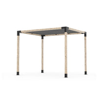Toja Grid 4x4 Pergola Kit with Graphite Shade Sail - lifestyle shot