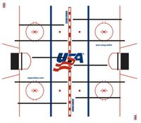 Image of Premium Licensed Team USA "USA vs Canada" Edition Super Chexx PRO® Solid Wood Bubble Hockey Table