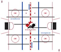 Image of Premium Licensed Team USA "USA vs Canada" Edition Super Chexx PRO® Solid Wood Bubble Hockey Table