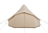 CanvasCamp Sibley Apex 620 Panorama bell tent exterior in sand color - 20ft 4in diameter