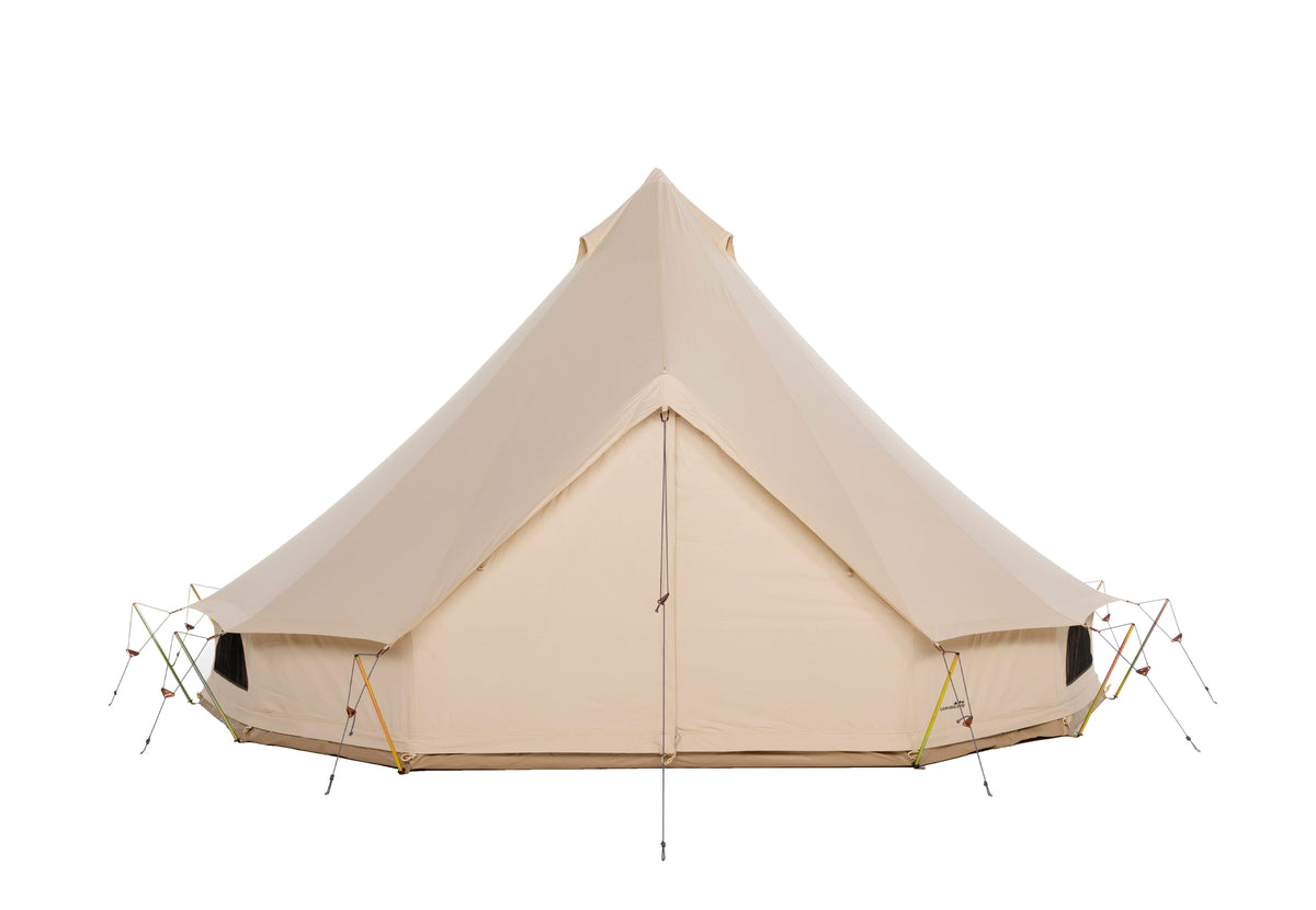 CanvasCamp Sibley Apex 600 Double Door bell tent - 19ft 8in sand canvas