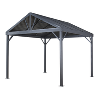 Sojag Sanibel I Hardtop Gazebo 8x8 ft Light Gray - full view