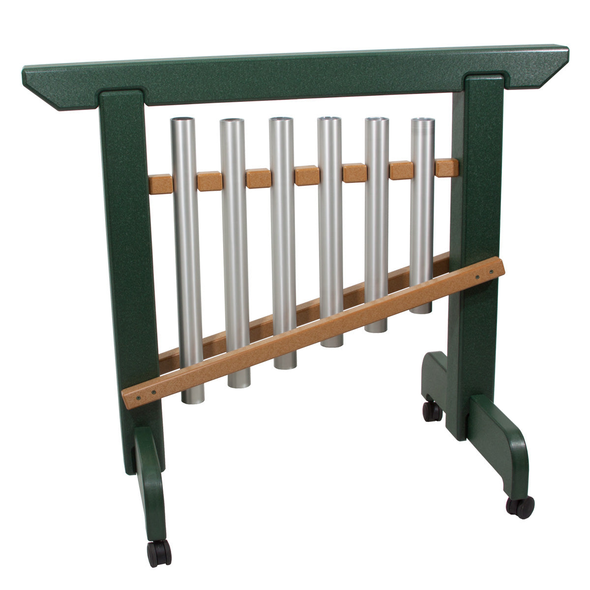 PlayMore Design 6-Note Eco Chime Unit in Green/Cedar - alternate view