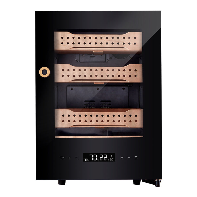Afidano 400 Count Cigar Humidor Cabinet Front View - Empty