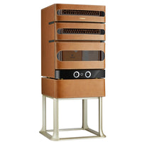 Afidano 250 Ct Cigar Humidor front view with genuine leather exterior