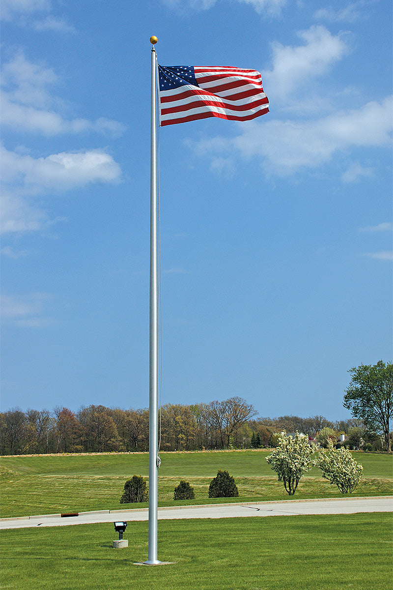 Eder Flag EC50 50ft heavy duty aluminum flagpole - full view